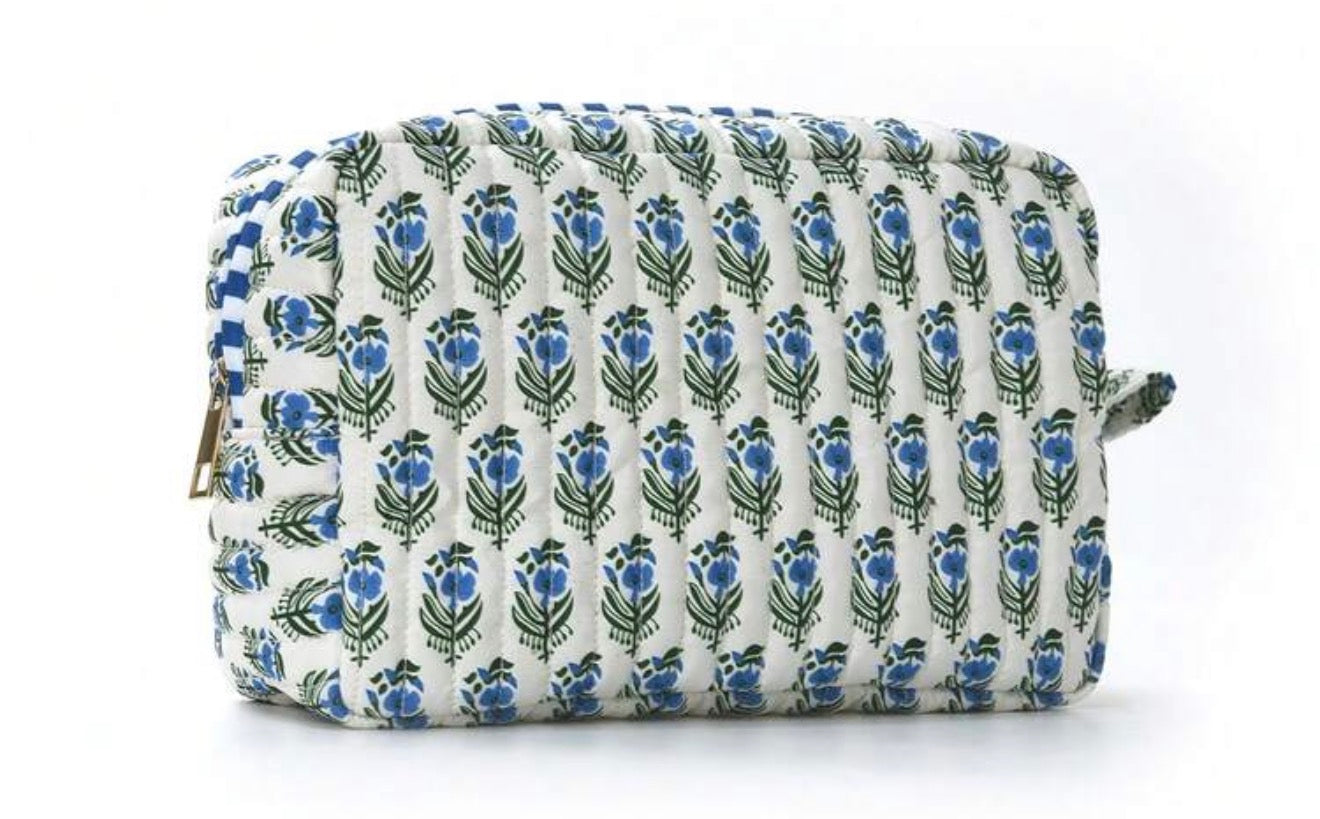 Block print toiletry bag